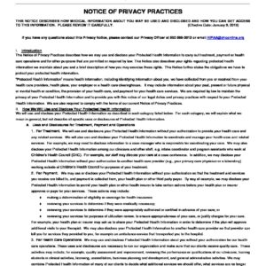 NOTICE OF PRIVACY PRACTICES (pdf) - Children's Health Council